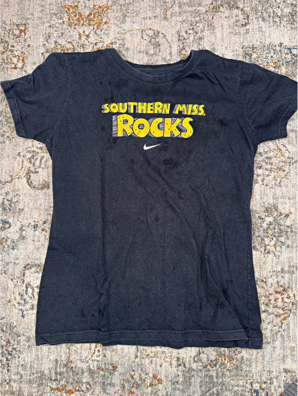 Nike Southern Miss Golden Eagles Rocks Black T-Shirt Shirt, Women's Size M A152